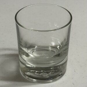 Crown Royal Italy Heavy Base Rocks Glass Crown Emblem Embossed Lowball Clear
